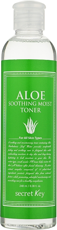 Tonik do twarzy - Secret Key Aloe Soothing Moist Toner (248ml)