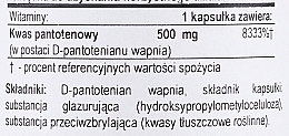 Kapsułki z kwasem pantotenowy, 500 mg - Now Foods Pantothenic Acid — Zdjęcie N7