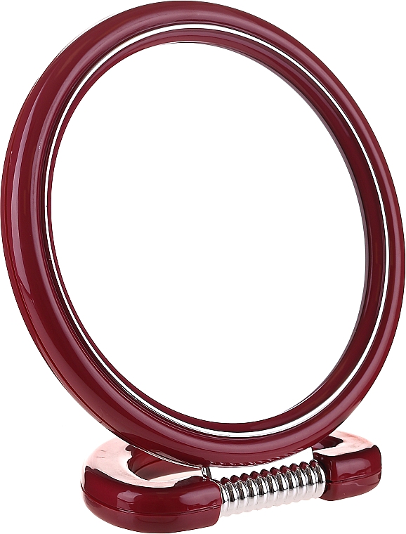 Lustro okrągłe dwustronne na stojaku, szkarłatne, 15 cm - Donegal Mirror — Zdjęcie N1