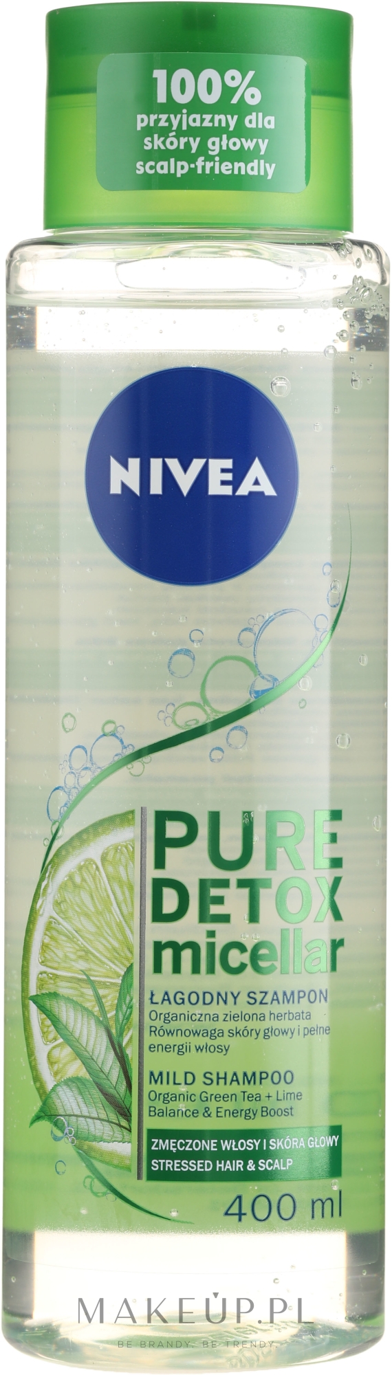 Detoksykujący szampon micelarny - NIVEA Pure Detox Micellar Shampoo — Zdjęcie 400 ml