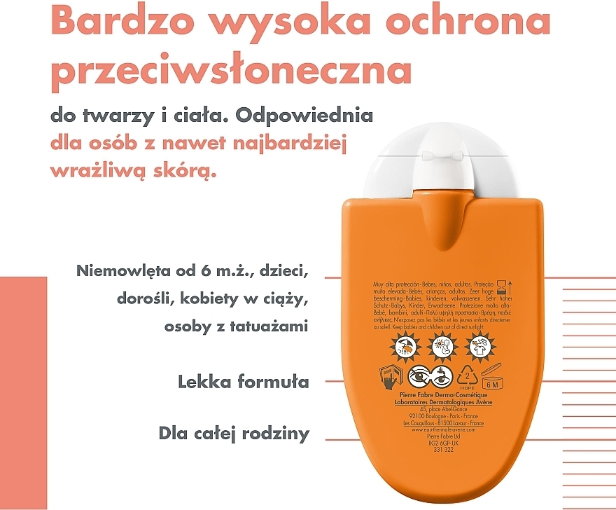 Woda termalna - Avene Protection Solaire Eau Thermale SPF 50+ — Zdjęcie N6