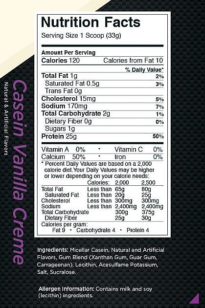 Suplement diety - Rule One Casein Vanilla Creme — Zdjęcie N2
