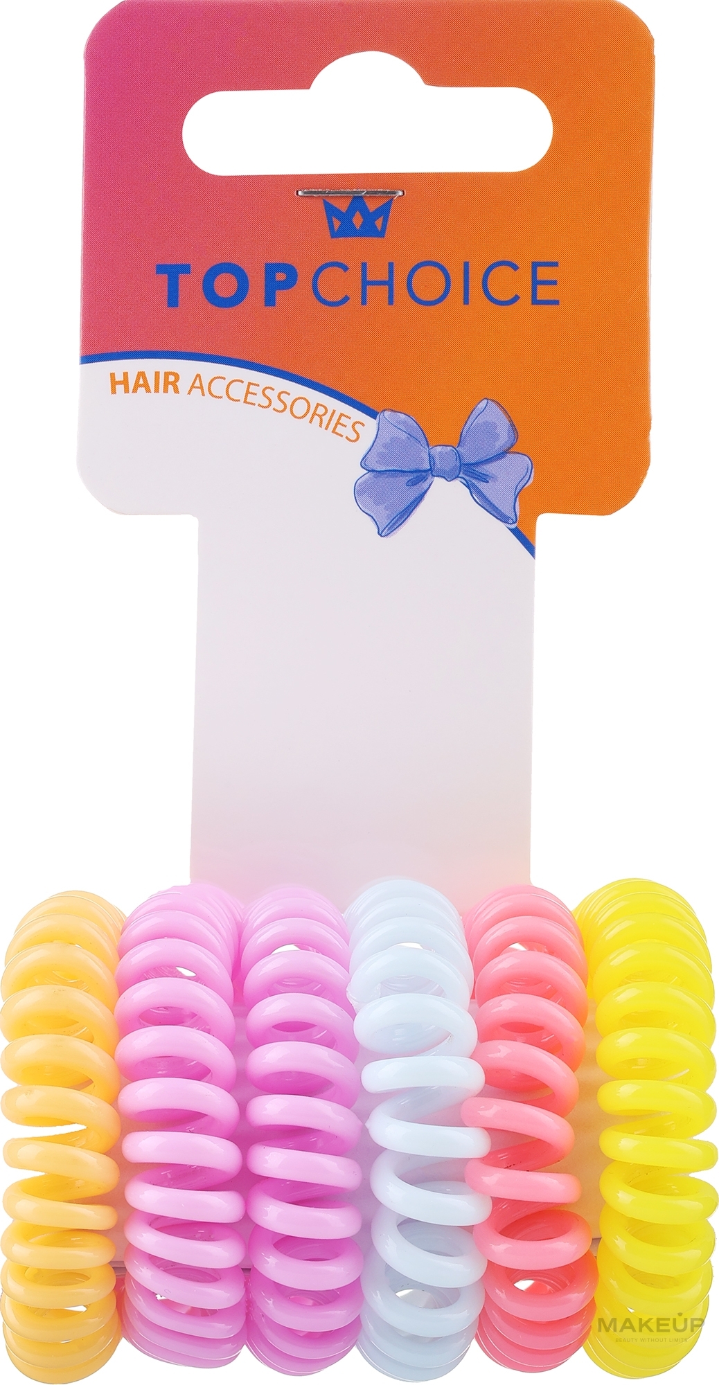 Gumka do włosów, 20117, 6 sztuk - Top Choice Hair Accessories — Zdjęcie 6 szt.