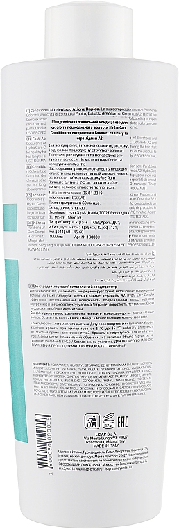 Wzmacniająca odżywka do włosów suchych i zniszczonych - Lisap Top Care Repair Hydra Care Conditioner — Zdjęcie N4