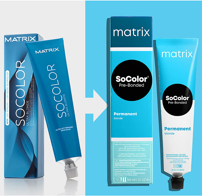 Rozjaśniająca farba do włosów - Matrix Socolor Ultra Blonde Ultra-Lift Permanent Cream Color — Zdjęcie N3