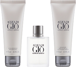 Giorgio Armani Acqua di Gio Pour Homme - Zestaw (edt/50ml + sh/gel/75ml + ash/balm/75ml) — Zdjęcie N2