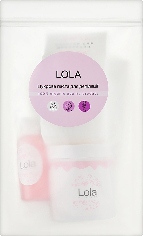 Zestaw do depilacji cukrowej - Lola (sug/paste/400 ml + strips/30 pcs + spat/1 pcs + gel/50 ml) — Zdjęcie N1