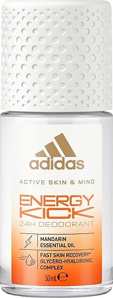 Dezodorant-antyperspirant w kulce dla kobiet - Adidas Active Skin & Mind Energy Kick Deodorant Roll-On