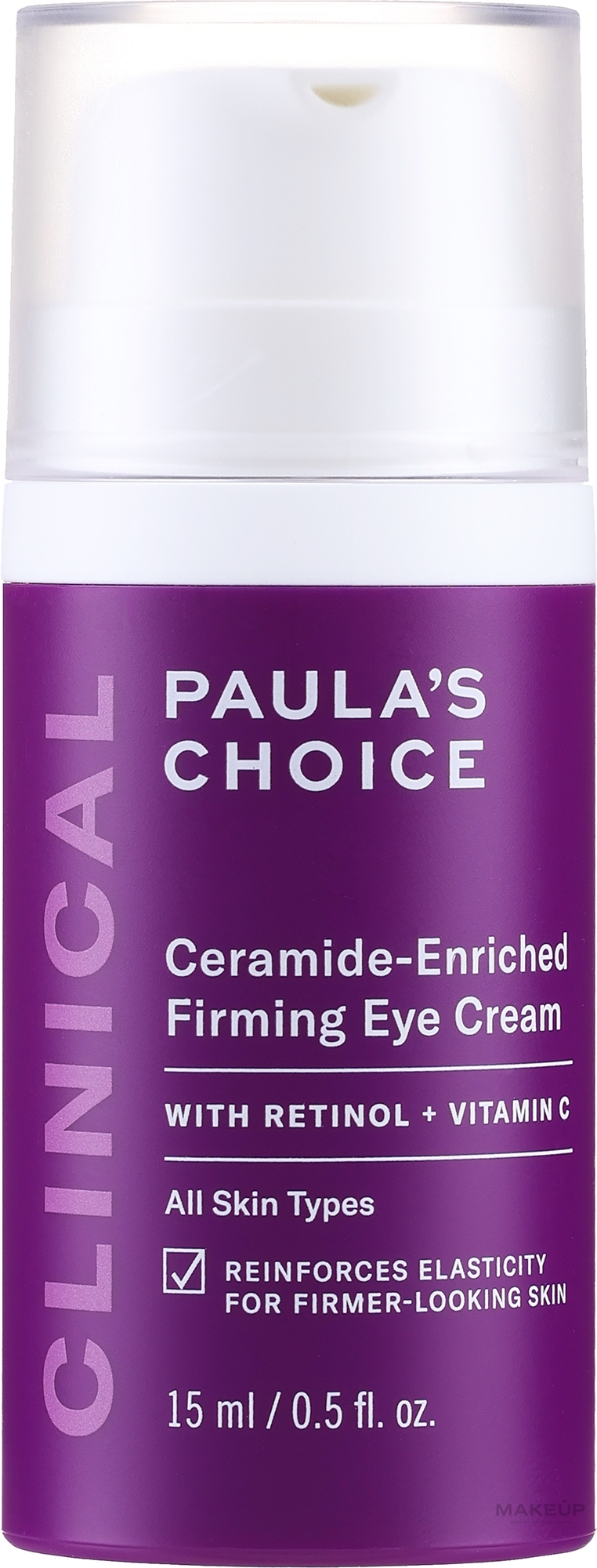 Krem pod oczy z ceramidami - Paula's Choice Clinical Ceramide-Enriched Firming Eye Cream — Zdjęcie 15 ml