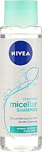 Kup Głęboko oczyszczający szampon micelarny z melisą cytrynową do włosów przetłuszczających się - Nivea Purifying Micellar Shampoo For Normal To Greasy Hair & Scalp