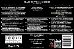 Zestaw - Baylis & Harding Black Pepper & Ginseng Luxury Shave Set (sh/cr/100ml + ash/balm/50ml + sh/brush) — Zdjęcie N3