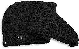 Ręcznik-turban do suszenia włosów, czarny - MAKEUP — Zdjęcie N2