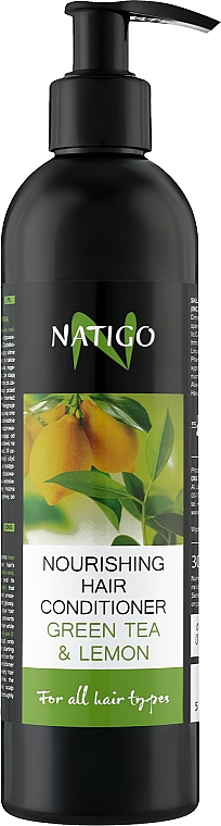 Odżywka do włosów Zielona herbata z cytryną - Natigo Nourishing Hair Conditioner Green Tea & Lemon — Zdjęcie N1