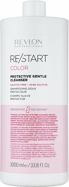 Bezsiarczanowy szampon do włosów farbowanych - Revlon Professional Restart Color Protective Gentle Cleanser — Zdjęcie N2