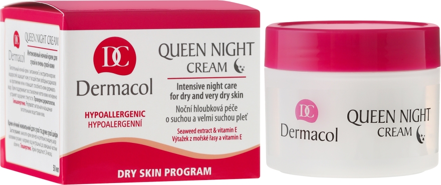 Intensywny krem na noc do skóry suchej - Dermacol Intensive Night Care Queen Night Cream
