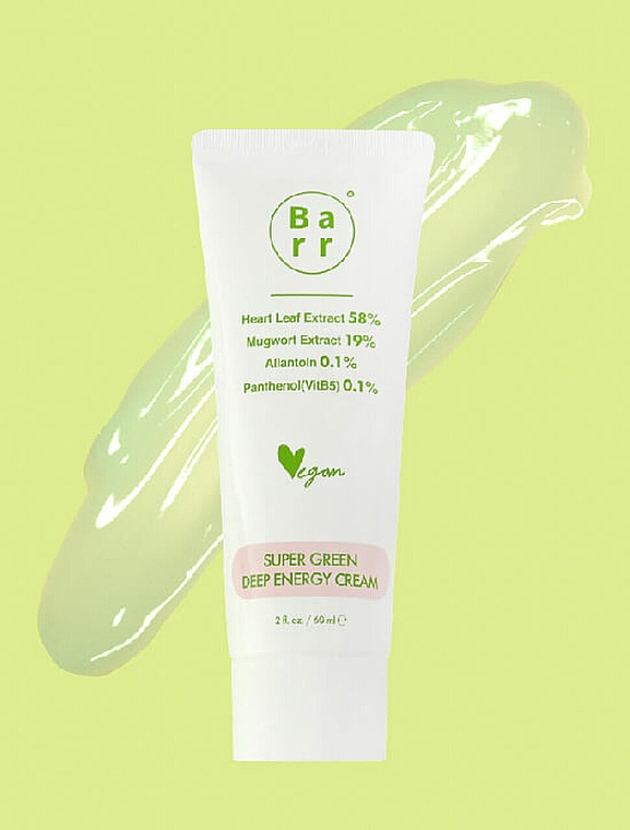 Łagodzący krem-żel do twarzy - Barr Super Green Deep Energy Cream — Zdjęcie N2