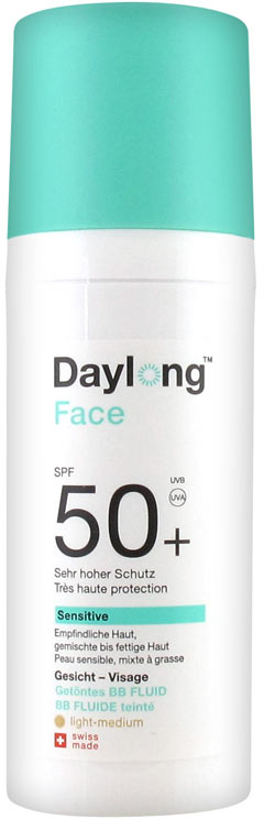 Przeciwsłoneczny tonujący fluid BB SPF 50+ - Daylong Face Sensitive BB Tinted Fluid