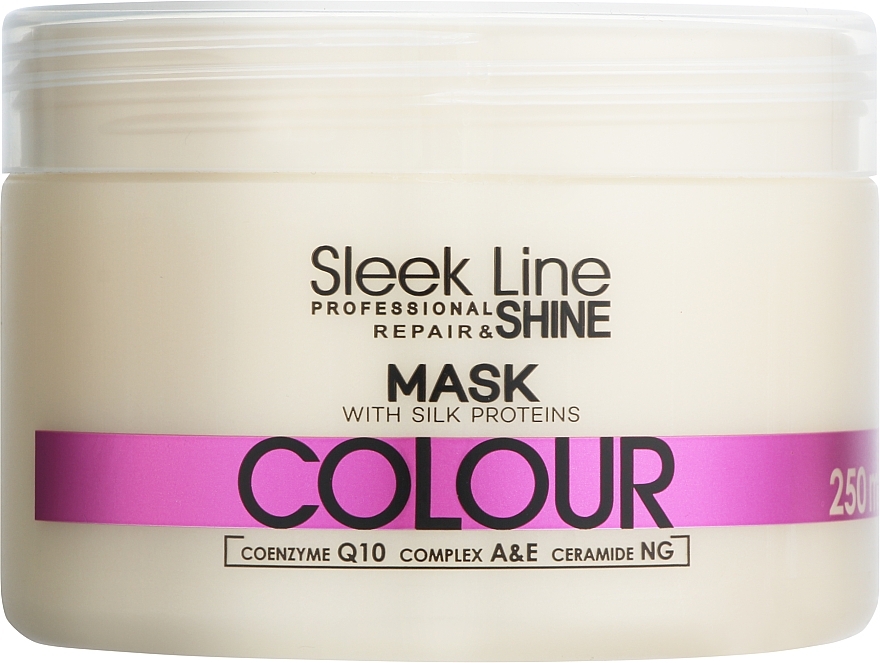 Maska z jedwabiem do włosów farbowanych - Stapiz Sleek Line Colour