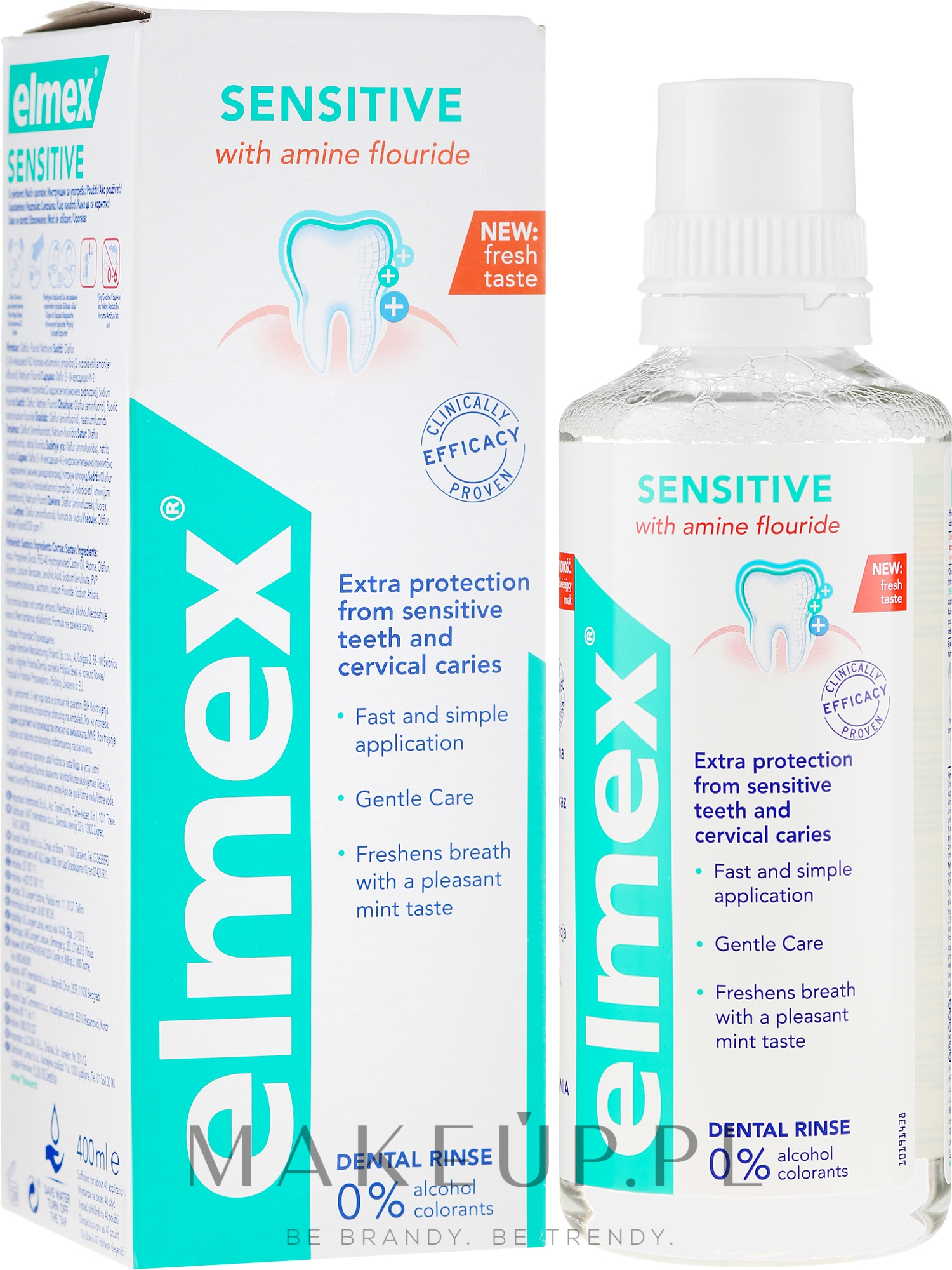 Płyn do płukania jamy ustnej na nadwrażliwość bez alkoholu - Elmex Sensitive  — Zdjęcie 400 ml