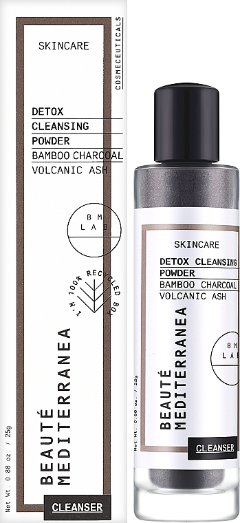 Detoksykujący puder do mycia twarzy z węglem bambusowym i pyłem wulkanicznym - Beauté Mediterranea Detox Cleansing Powder — Zdjęcie N2