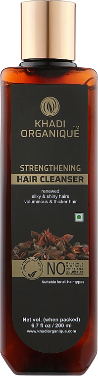 Naturalny wzmacniający szampon ajurwedyjski z kwasem pantotenowym i witaminami z grupy B - Khadi Natural Strengthening Hair Cleanser — Zdjęcie N1