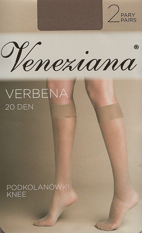 Podkolanówki damskie Verbena, 20 Den, cappuccino - Veneziana — Zdjęcie N1