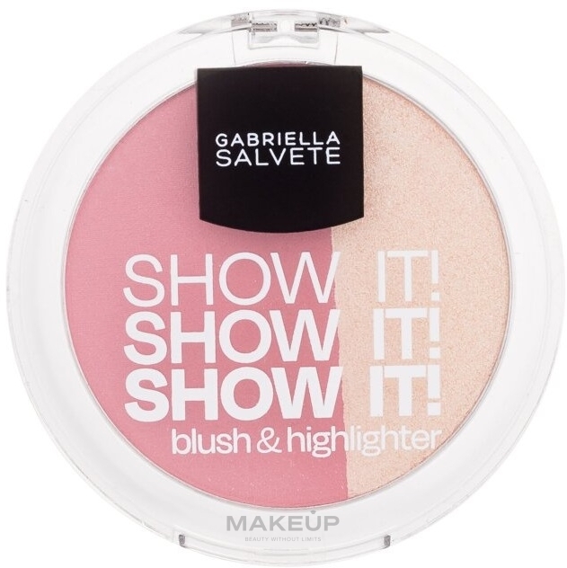 Rozświetlający róż do twarzy - Gabriella Salvete Show It! Blush & Highlighter — Zdjęcie 01