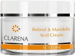 Przeciwzmarszczkowy krem do twarzy z kwasem migdałowym i retinolem - Clarena Retinol & Mandelic Acid Cream — Zdjęcie N1