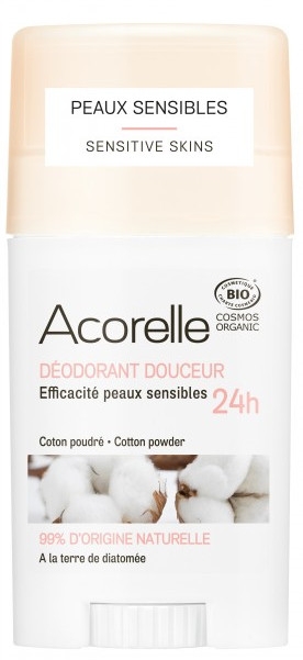 Delikatny dezodorant w sztyfcie do skóry wrażliwej - Acorelle Deodorant Stick Gel Cotton Powder
