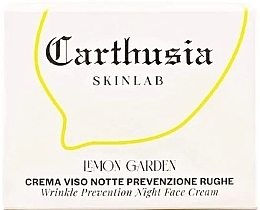 Przeciwzmarszczkowy krem do twarzy na noc - Carthusia Skinlab Lemon Garden Wrinkle Prevention Night Face Cream — Zdjęcie N2