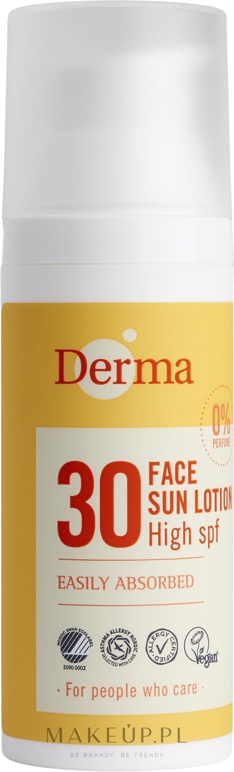 Przeciwsłoneczny krem do twarzy SPF 30 - Derma Sun Face Cream — Zdjęcie 50 ml