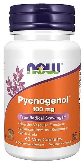 Suplement diety Pycnogenol, 100 mg - Now Foods Pycnogenol — Zdjęcie N1