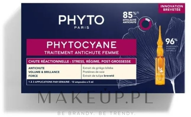 Ampułki przeciw wypadaniu włosów - Phyto Phytocyane Treatment — Zdjęcie 12 x 5 ml