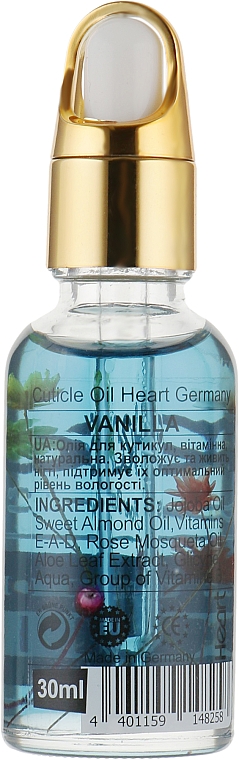 Olejek do skórek Wanilia - Heart Germany Vanilla Cuticle Oil — Zdjęcie N4