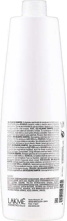 Delikatny szampon z alantoiną do wrażliwej skóry głowy - Lakmé K.Therapy Sensitive Shampoo — Zdjęcie N4