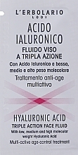 Serum-fluid do twarzy z kwasem hialuronowym - L'Erbolario Hyaluronic Acid Triple Action Face Fluid (próbka) — Zdjęcie N1