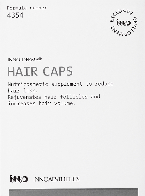 Suplement diety na spowolnienie i zapobieganie wypadaniu włosów - Innoaesthetics Inno-Caps Hair — Zdjęcie N1
