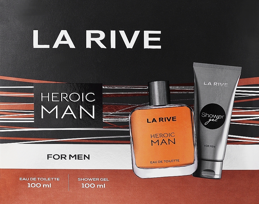 PRZECENA! La Rive Heroic Man - Zestaw (edt 100 ml + sh/gel 100 ml) * — Zdjęcie N1