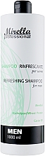 Szampon do włosów dla mężczyzn, z mentolem i olejkiem rycynowym - Mirella Professional Shampoo — Zdjęcie N3