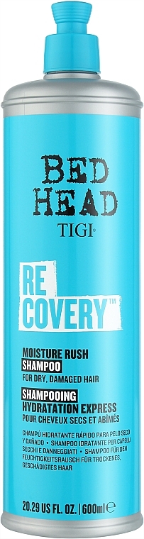Nawilżający szampon do włosów suchych i zniszczonych - Tigi Bed Head Recovery Shampoo Moisture Rush