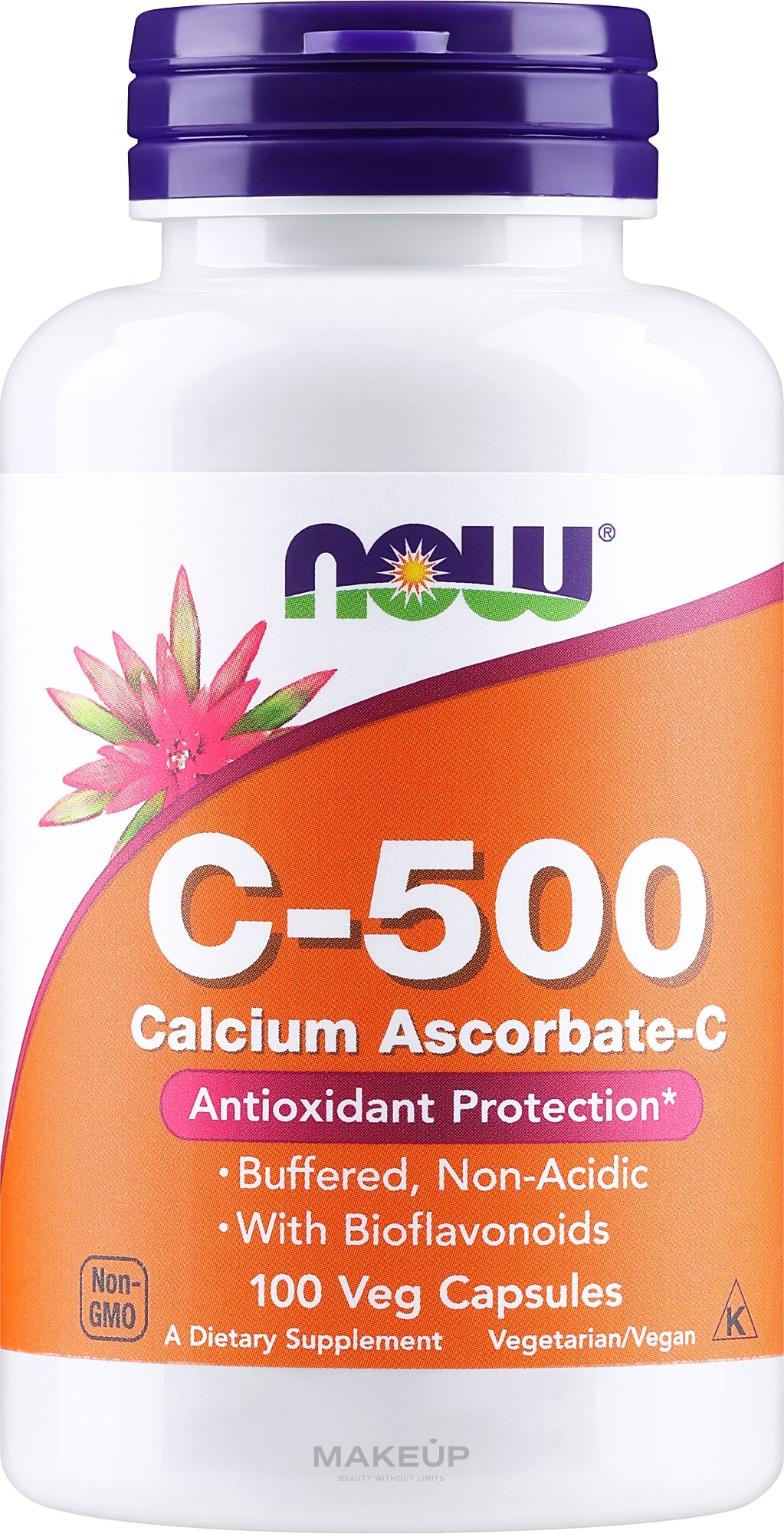 WItamina C z wapniem w kapsułkach - Now Foods Vitamin C-500 Calcium Ascorbate Capsules — Zdjęcie 100 szt.