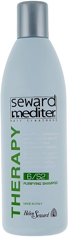 Oczyszczający szampon przeciwłupieżowy do suchej skóry głowy Pokrzywa, malwa i prebiotyki - Helen Seward Therapy Purifying Shampoo