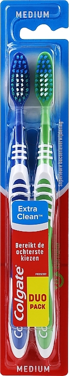 Zestaw szczoteczek do zębów, średnia twardość, niebieska + zielona, opcja 1 - Colgate Expert Cleaning Medium Toothbrush — Zdjęcie N1