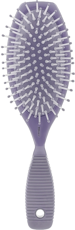 Szczotka do masażu 10-rzędowa, liliowa - Titania — Zdjęcie N1