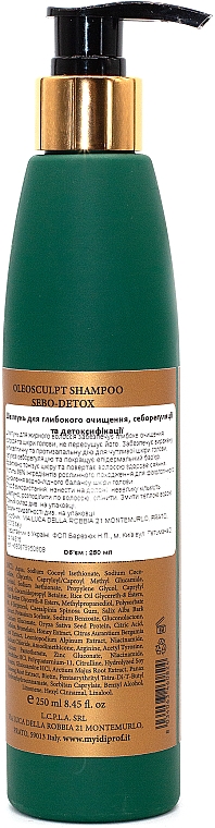 Przeciwłupieżowy szampon oczyszczający do włosów - MyIDi Oleosculpt Sedo-Detox Shampoo — Zdjęcie N2