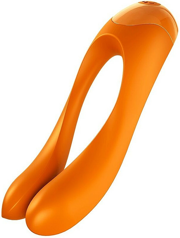 Wibrator na palec, pomarańczowy - Satisfyer Candy Cane Finger Vibrator Orange — Zdjęcie N1