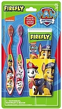 Kup Zestaw - Firefly Paw Patrol Set (tooth/brush/2psc + tooth/paste/75ml + cup/1pcs)