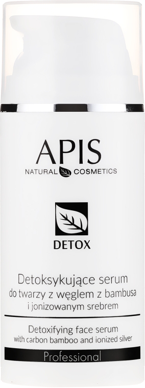 Detoksykujące serum do twarzy z węglem z bambusa i jonizowanym srebrem - APIS Professional Detox