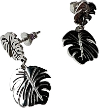 Kolczyki damskie, liście palmowe, srebrne - Lolita Accessories — Zdjęcie N1