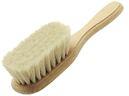 Szczotka dla niemowląt z kozim włosiem - Hydrea London Extra Soft Baby Brush With Soft Goats Hair Bristles — Zdjęcie N1